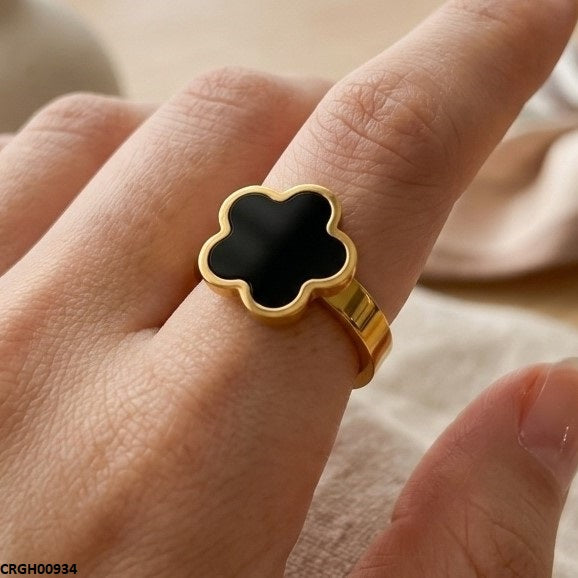 Stainless Steel Flower Ring