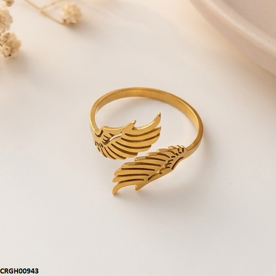 Stainless Steel Double Wings Ring