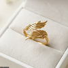 Stainless Steel Double Wings Ring