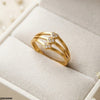 Stainless Steel Heart Stone Ring