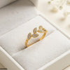Stainless Steel Leaf Ring