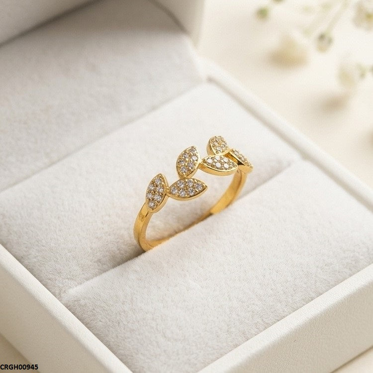 Stainless Steel Leaf Ring