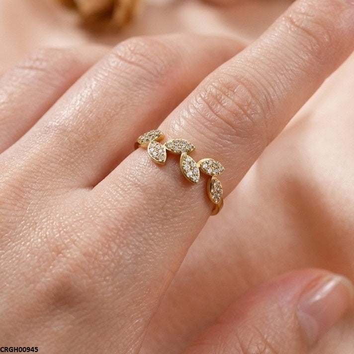 Stainless Steel Leaf Ring