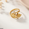 Stainless Steeld Double Butterfly Ring
