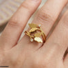 Stainless Steeld Double Butterfly Ring