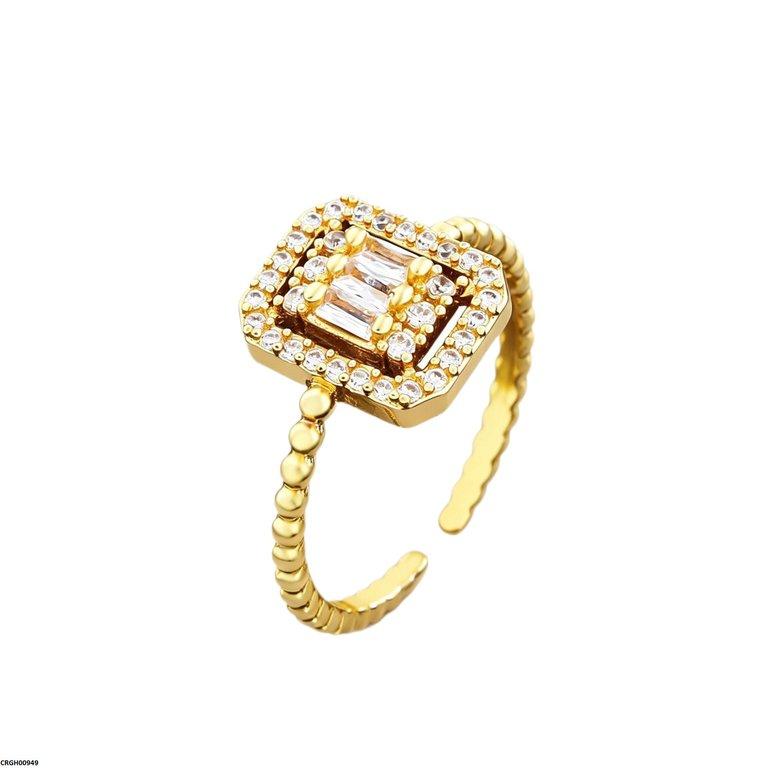 Square Stone Ring Adjustable