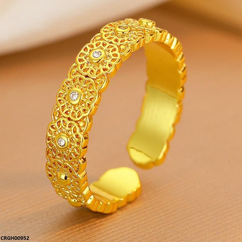 Round Flower Ring Adjustable