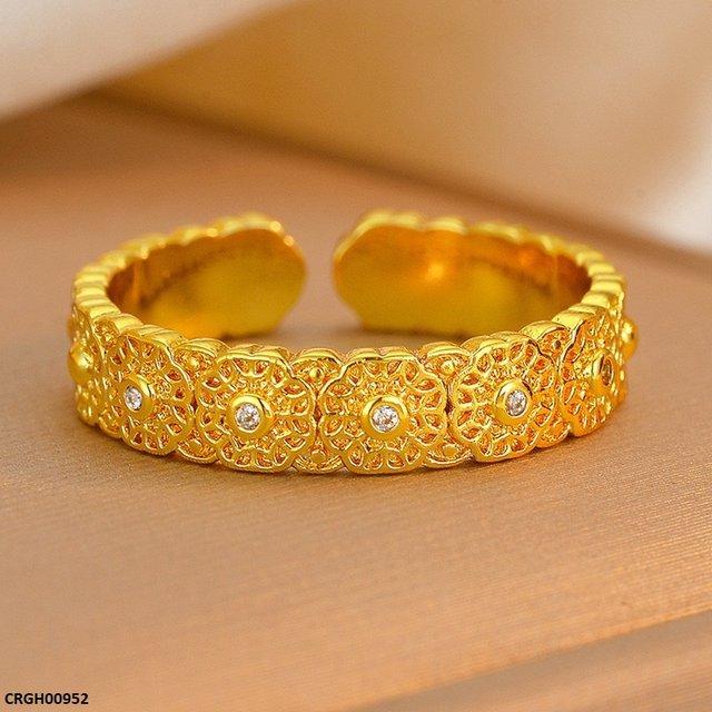 Round Flower Ring Adjustable