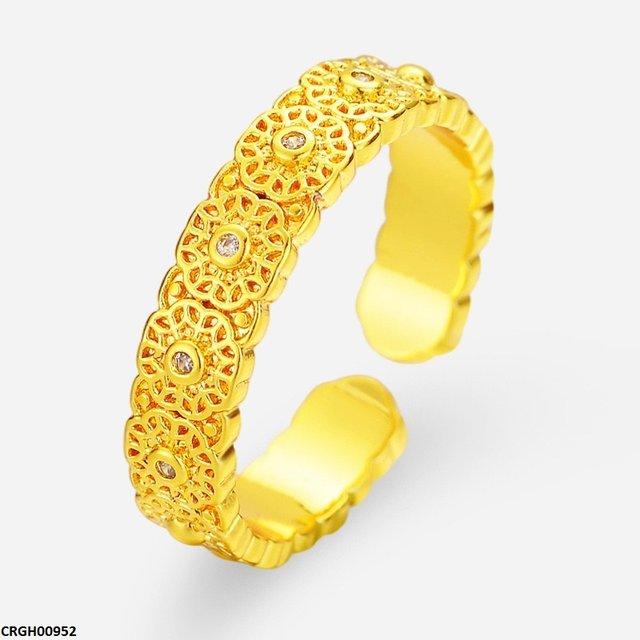 Round Flower Ring Adjustable