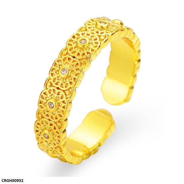 Round Flower Ring Adjustable