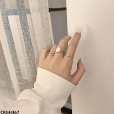 3 Painted Cuts Rings Adjustable