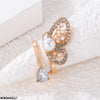 Butterfly/Pearl Adjustable Ring