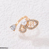 Butterfly/Pearl Adjustable Ring