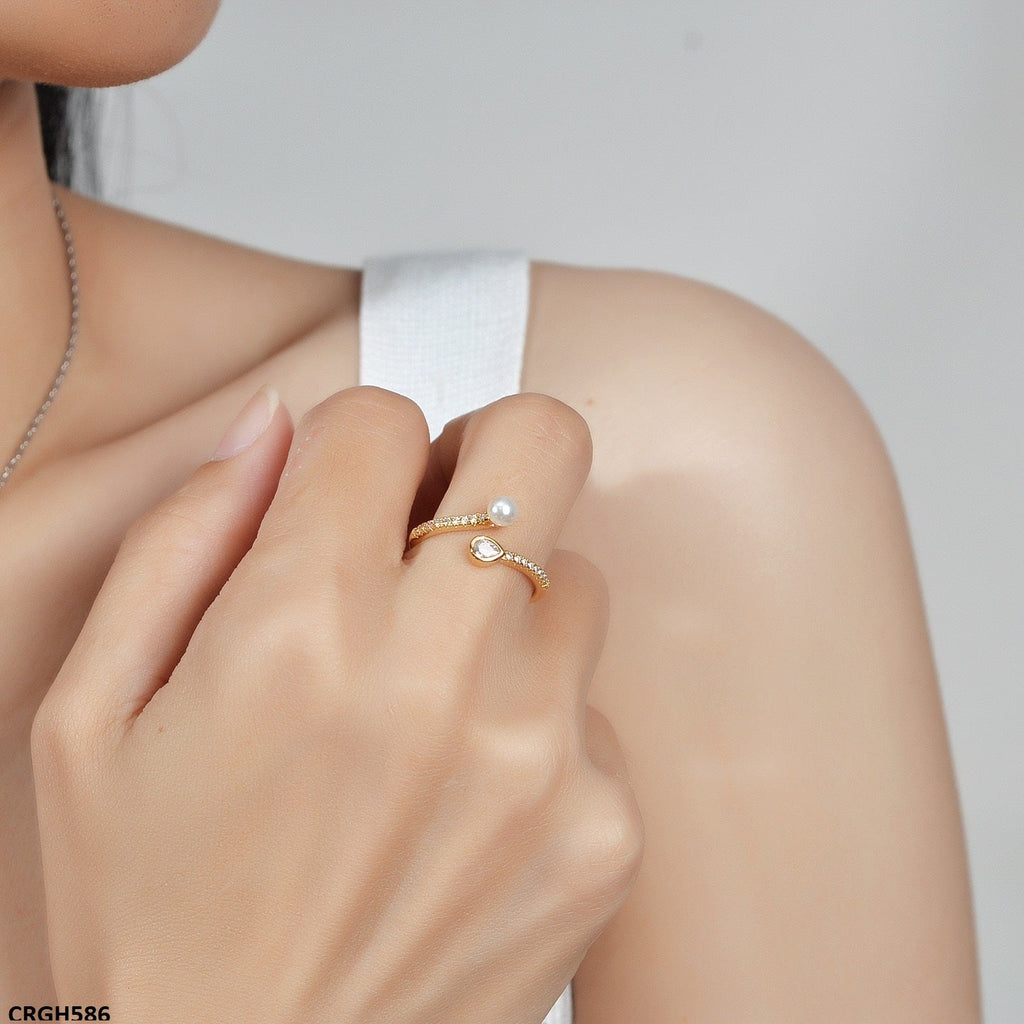 Tear/pearl Ring Adj