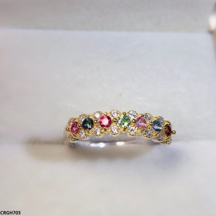 Multi Stone Ring Adjustable