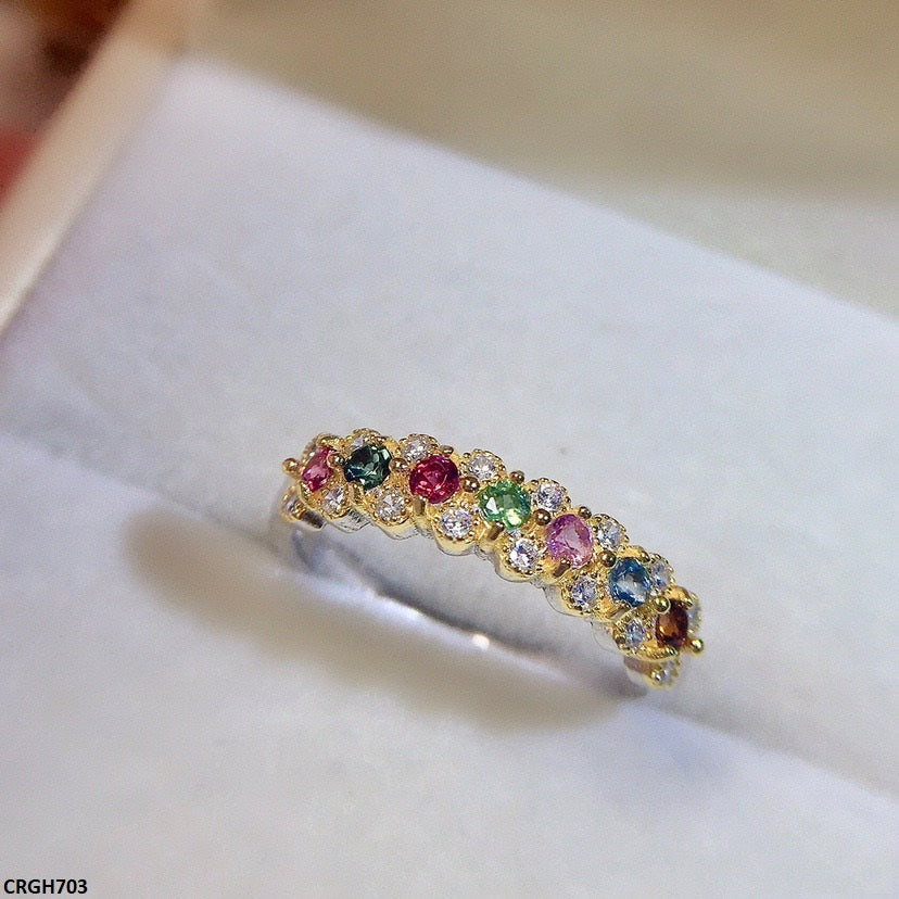 Multi Stone Ring Adjustable