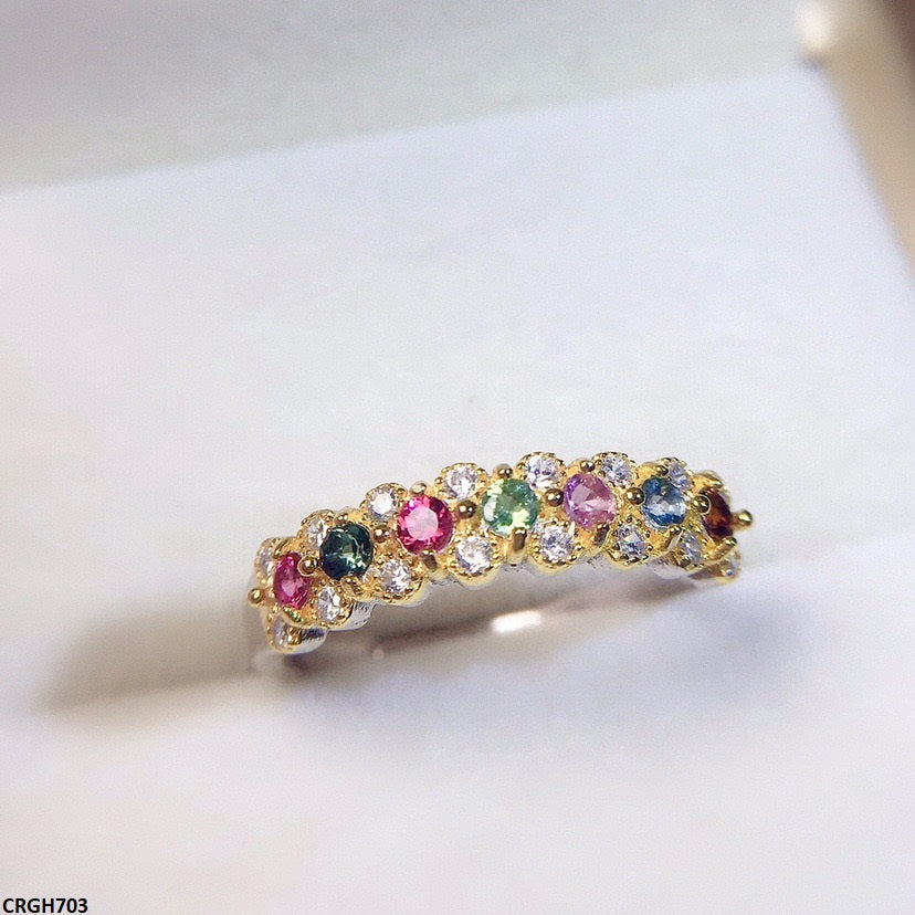 Multi Stone Ring Adjustable