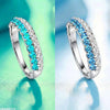 Double Stone Zircon Ring Adjustable
