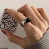 Double Heart Ring Adjustable
