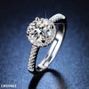 Round Birthstone Ring Adjustable