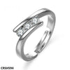Circle layered Cross Adjustable Ring