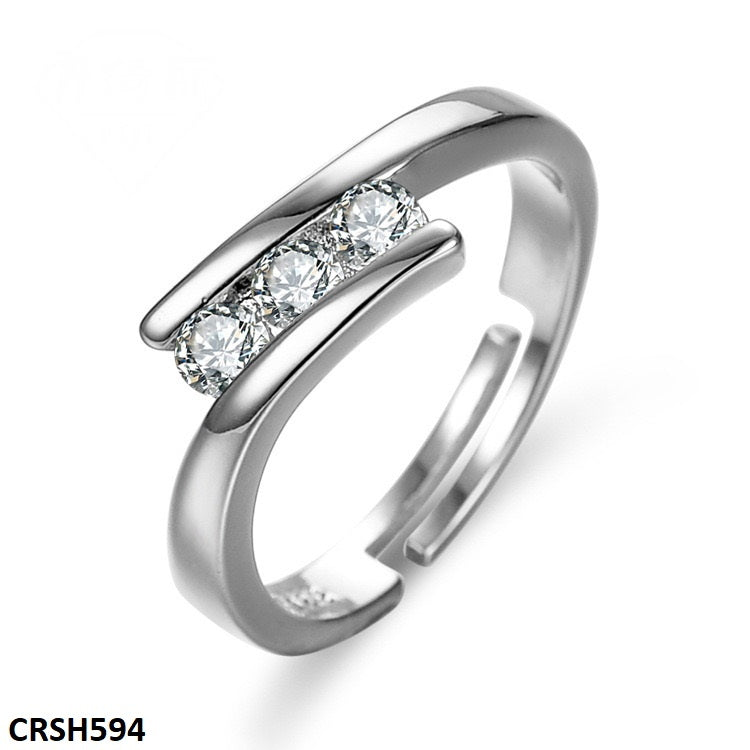 Circle layered Cross Adjustable Ring
