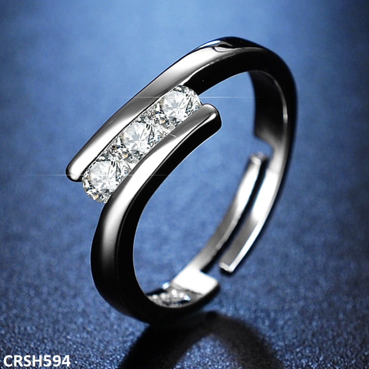 Circle layered Cross Adjustable Ring