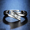 Circle layered Cross Adjustable Ring