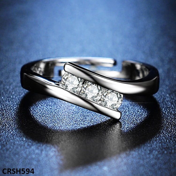 Circle layered Cross Adjustable Ring