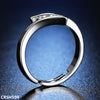 Circle layered Cross Adjustable Ring