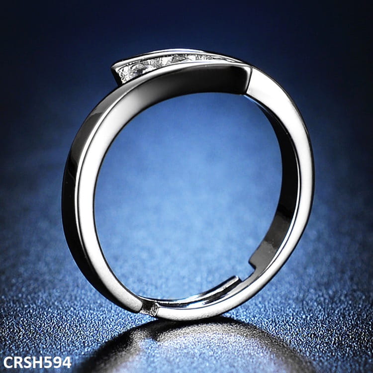 Circle layered Cross Adjustable Ring