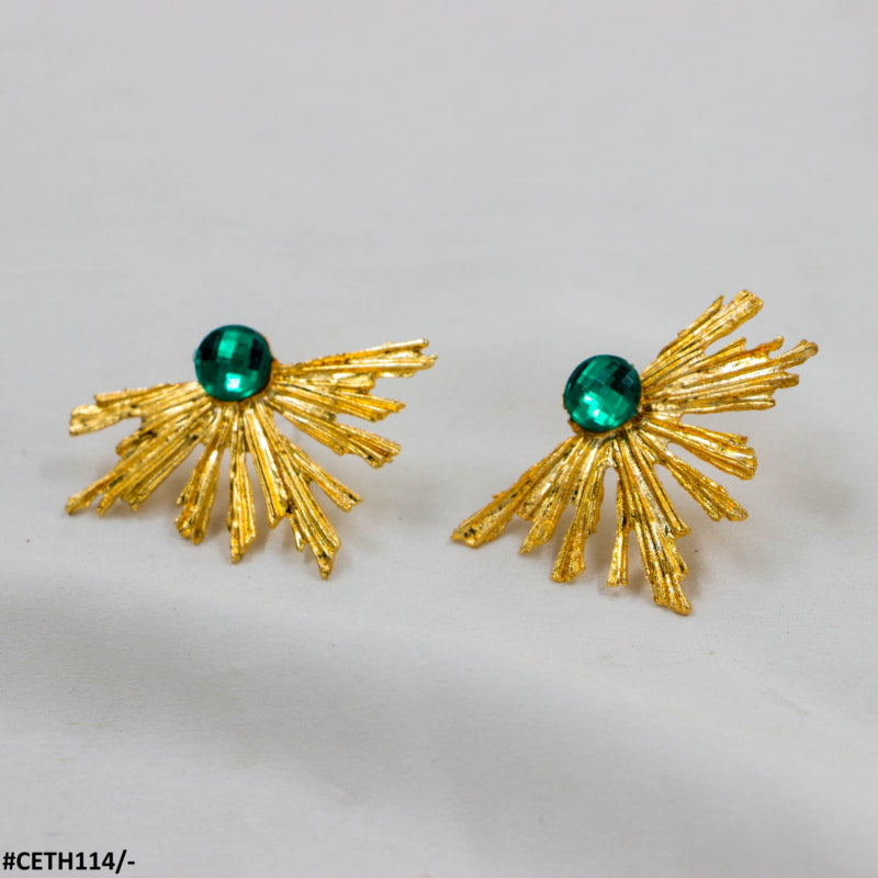 Peacock Leaft Studs