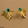 Peacock Leaft Studs