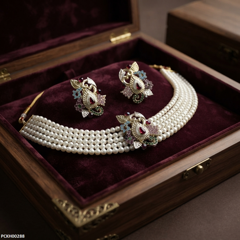 Tear/Leaf Antique Choker Set