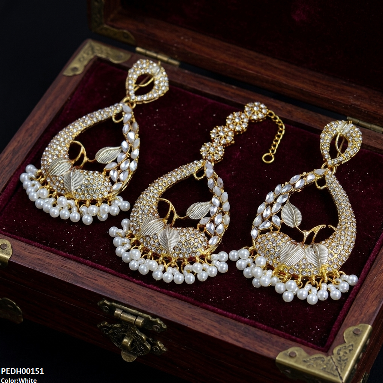 Tear Leaf Jhumki Drop Earrings