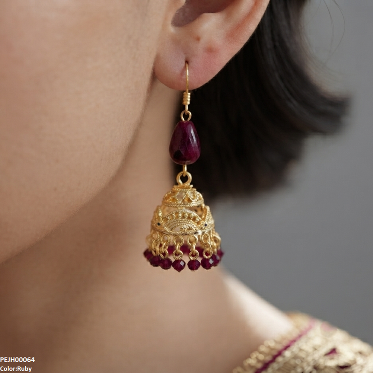 Filigree Pearl Drop Jhumki