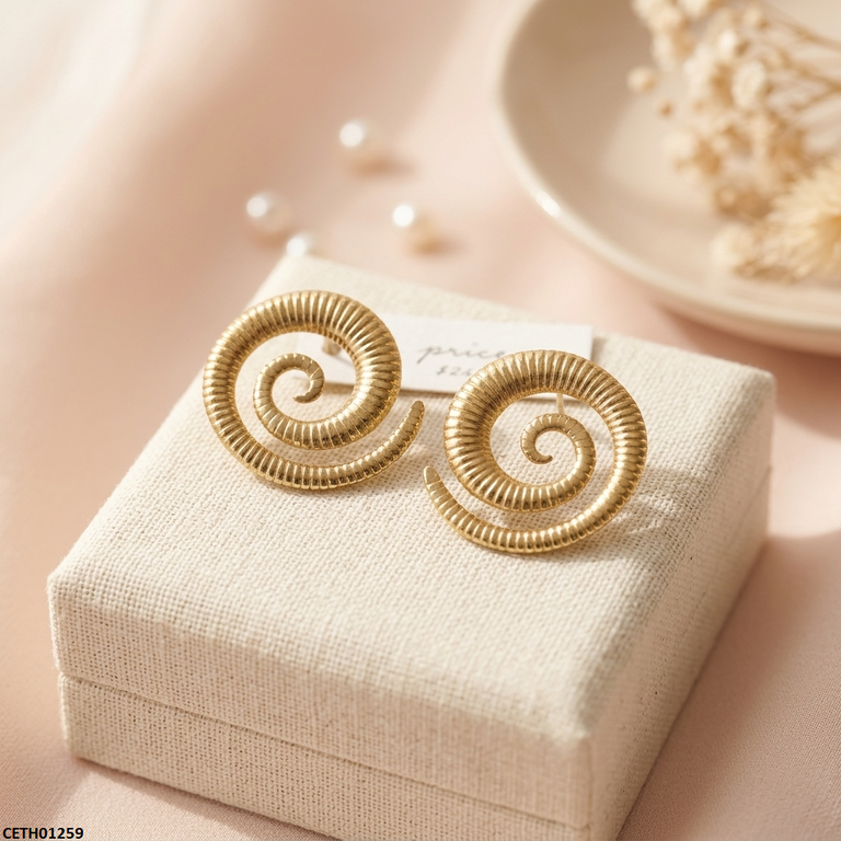 Spiral Stainless Steel Tops Pair
