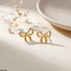 Stainless Steel Bow Tops Pair