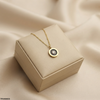 Stainless Steel Round Stone Pendant