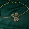 Tear Round Pearl Drop South Indian Necklace Set