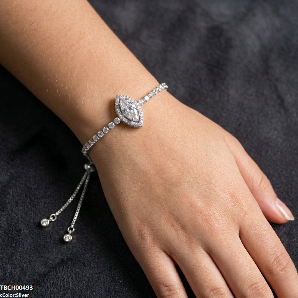 Marquise Stone Bracelet Adjustable