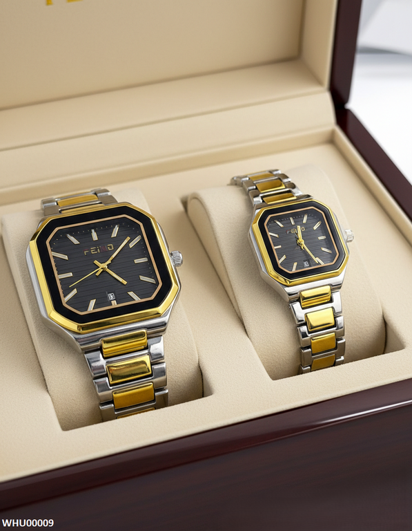 Square Dial Couple Watch