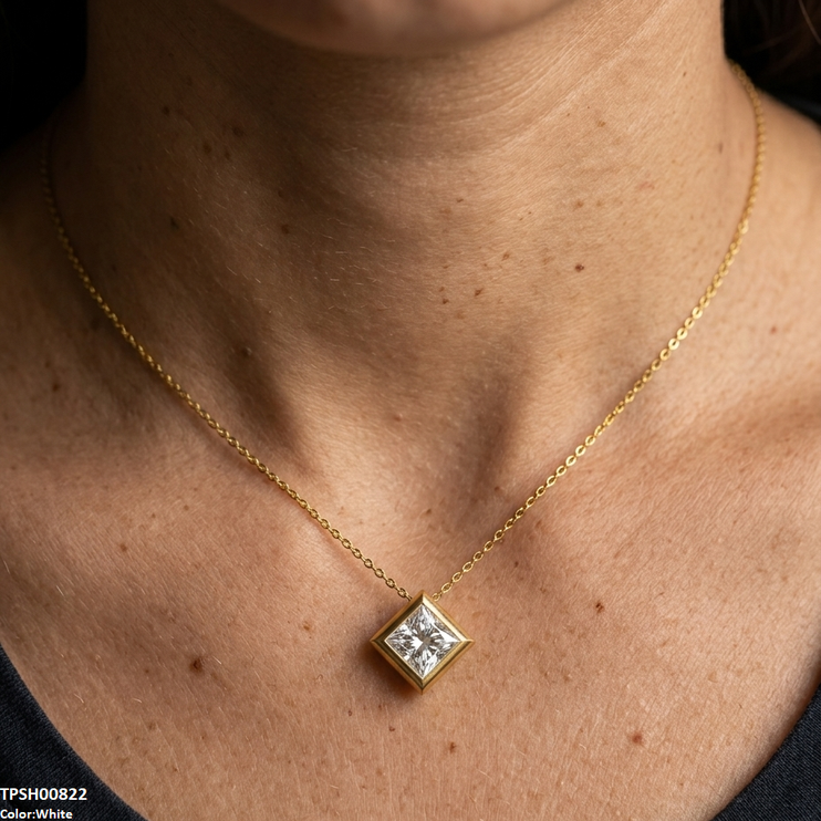 Stainless Steel Square Drop Pendant