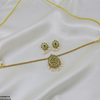 Multi Stone Pearl Drop South Indian Necklace Set