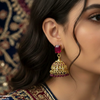 Rectangle Pearl Drop Jhumki