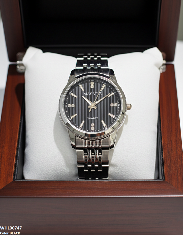 Round Stone Dial Women's Watch