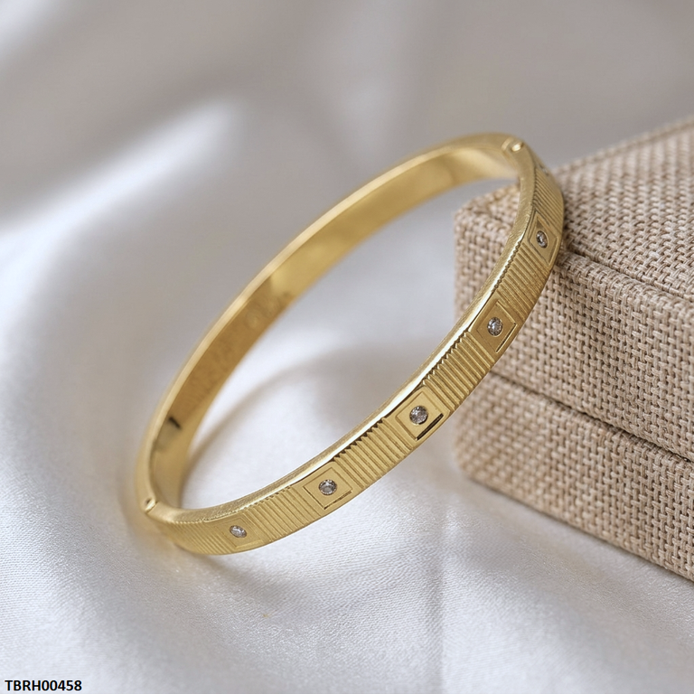 Stainless Steel Round Stone Bracelet