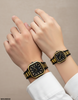 Square Dial Couple Watch