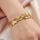 Round Leaf Stainless Steel Bracelet Adjustable
