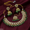 Square/Tear Pearl Drop Rajwari Necklace Set